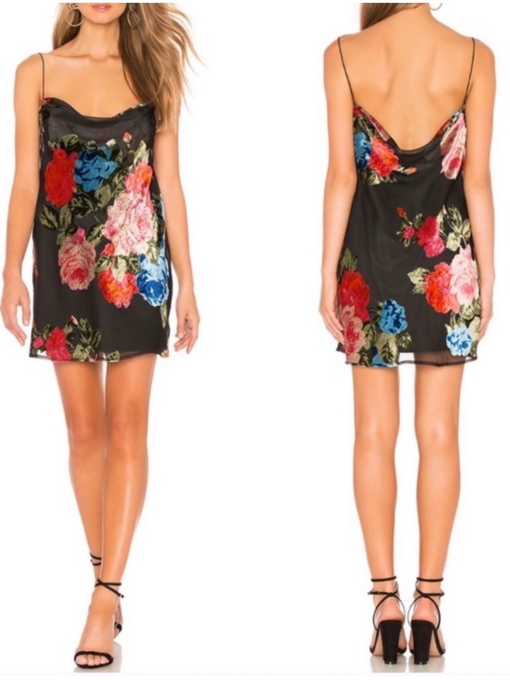 Show Me Your Mumu Sabine velvet floral slip mini dress XS date cocktail wedding